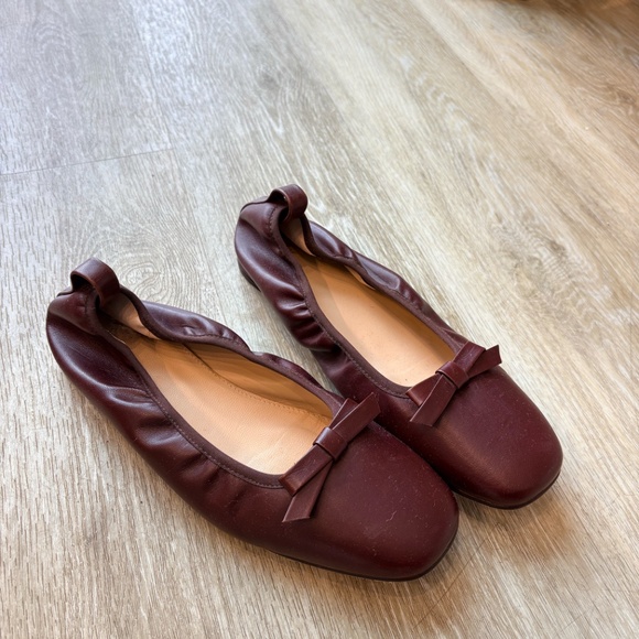 NWT Freya Brown Leather Ballet Flats - Picture 4 of 4